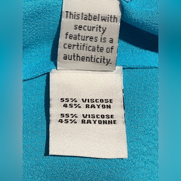 Diane Von Furstenberg Beres Top in Turquoise, size 10 - Picture 8 of 9